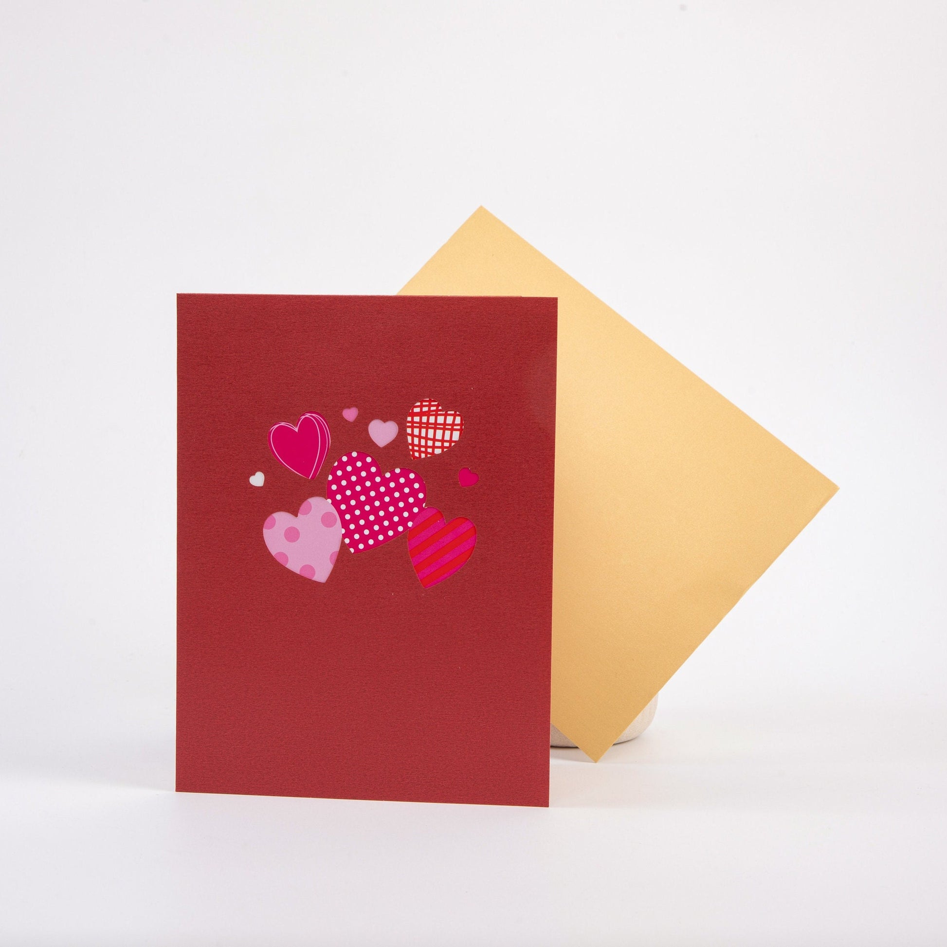 Hearty Heart - Valentine's Pop-up Card - 3D Creative Unique Greeting Card - Laser Cut Card - with Envelope