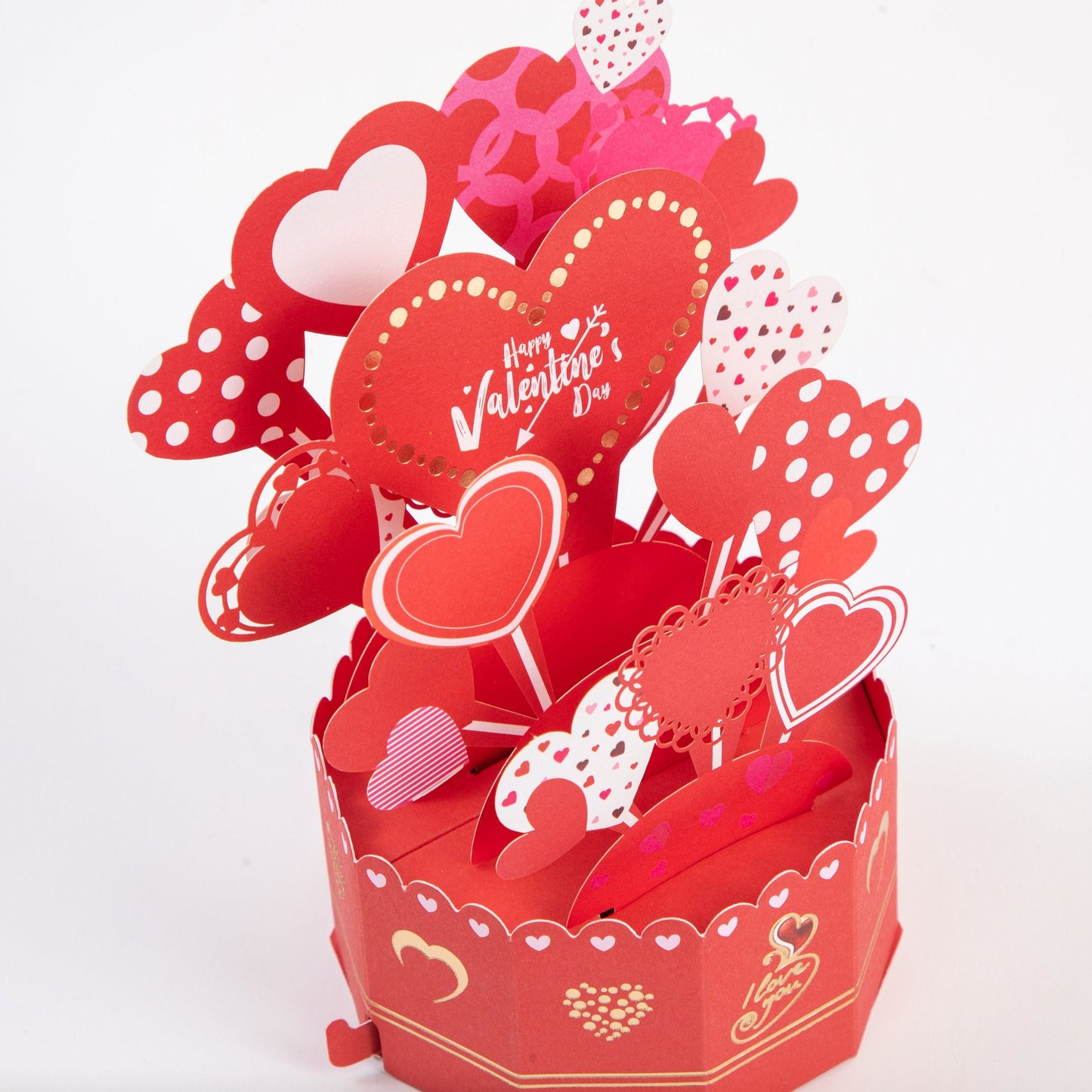 Love in Bloom - Valentine's Pop-up Card - 3D Creative Unique Greeting Card - Laser Cut Card - with Envelope