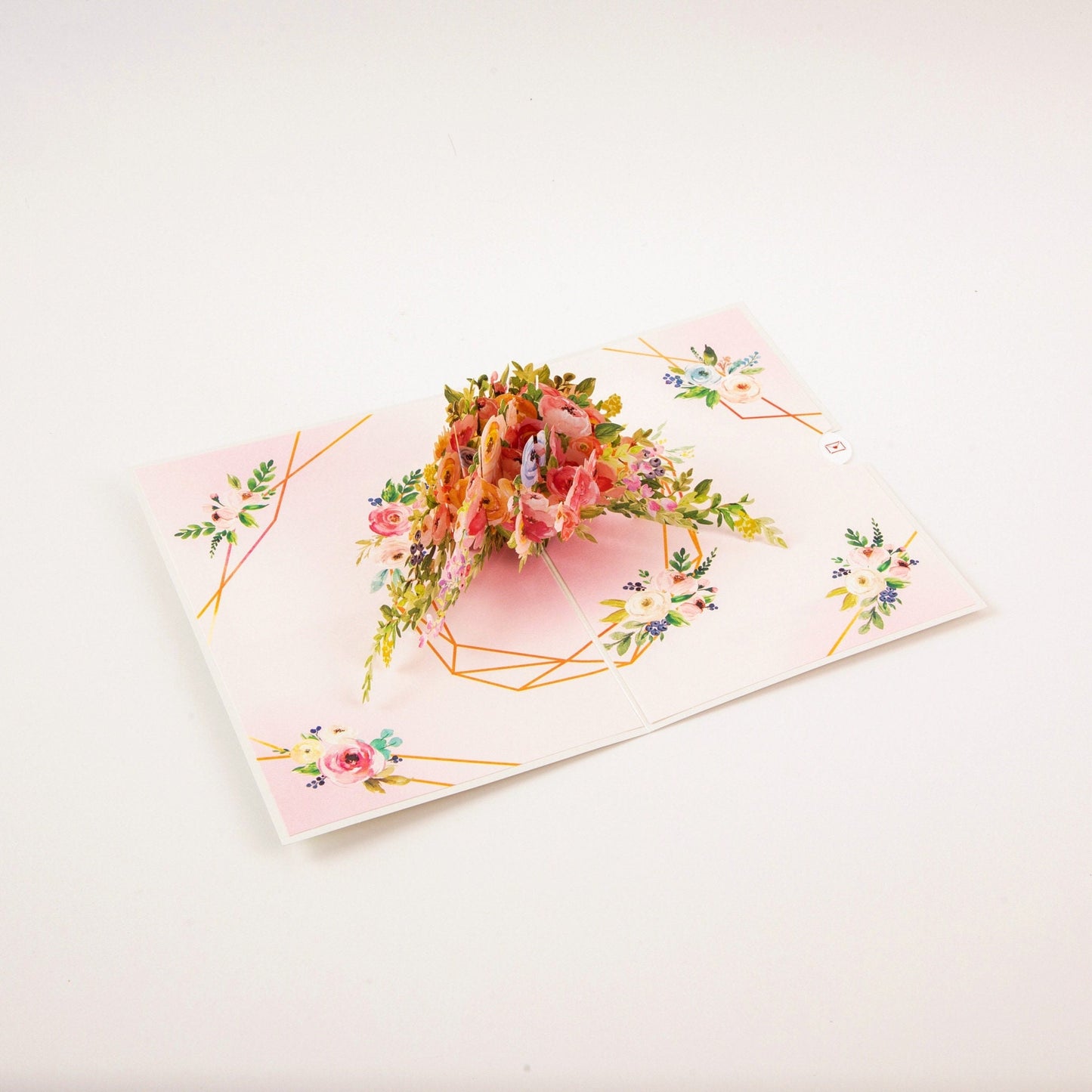 Graceful Rose Greeting Card - Pop Up Flower Greeting Card with Envelope - Unique 3D Floral Greeting Card