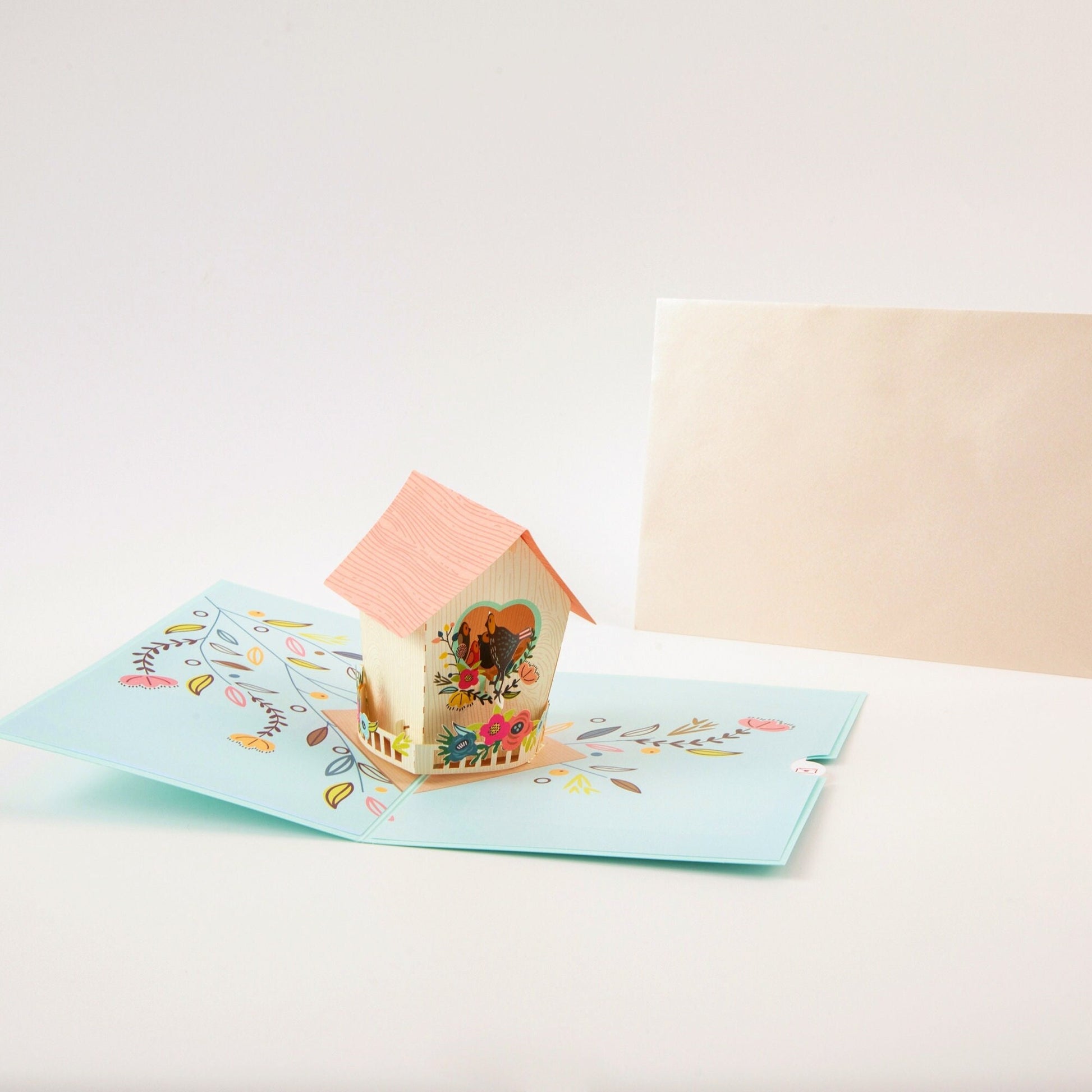 Heartfelt Nest - Pop Up Greeting Card with Envelope - Unique 3D Greeting Card