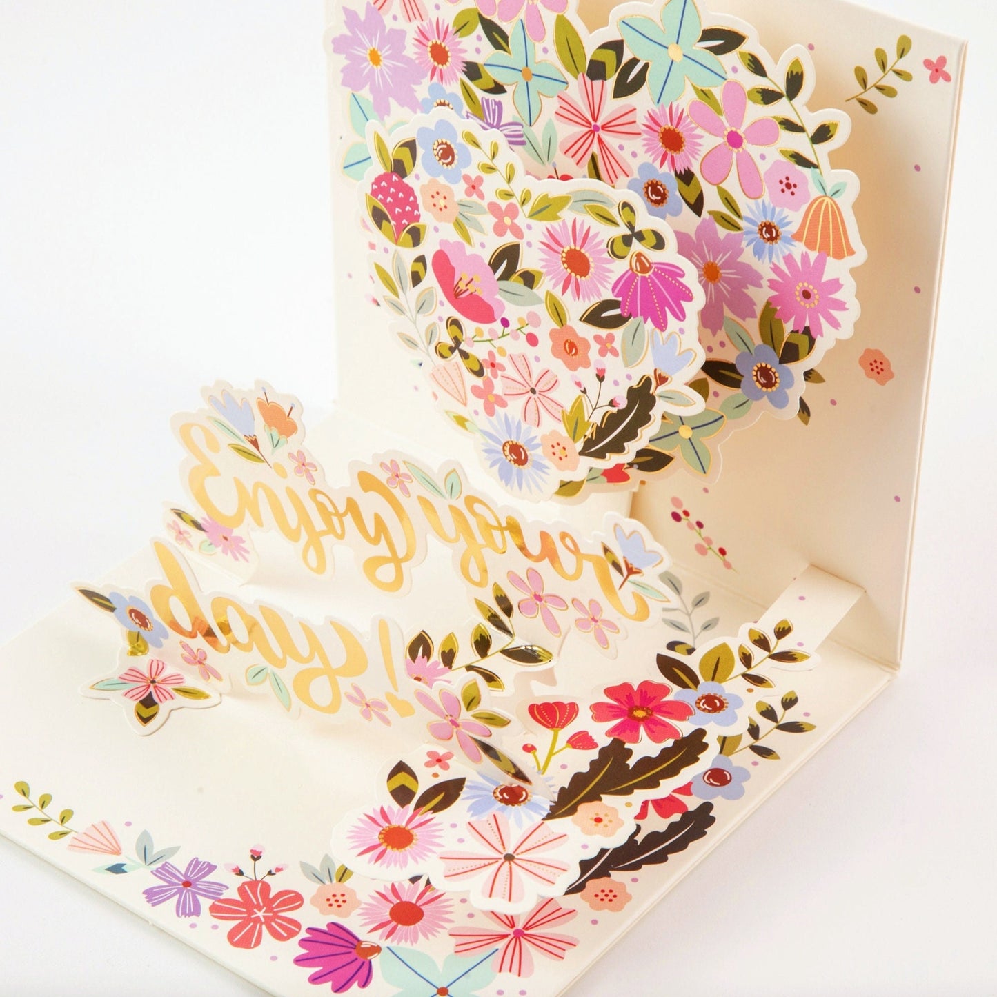 Blossom Heart - Pop Up Flower Greeting Card with Envelope - Unique 3D Floral Greeting Card