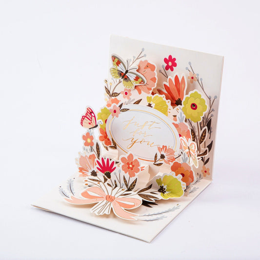 Blessings from the Blossom - Pop Up Greeting Card with Envelope - Unique 3D Greeting Card