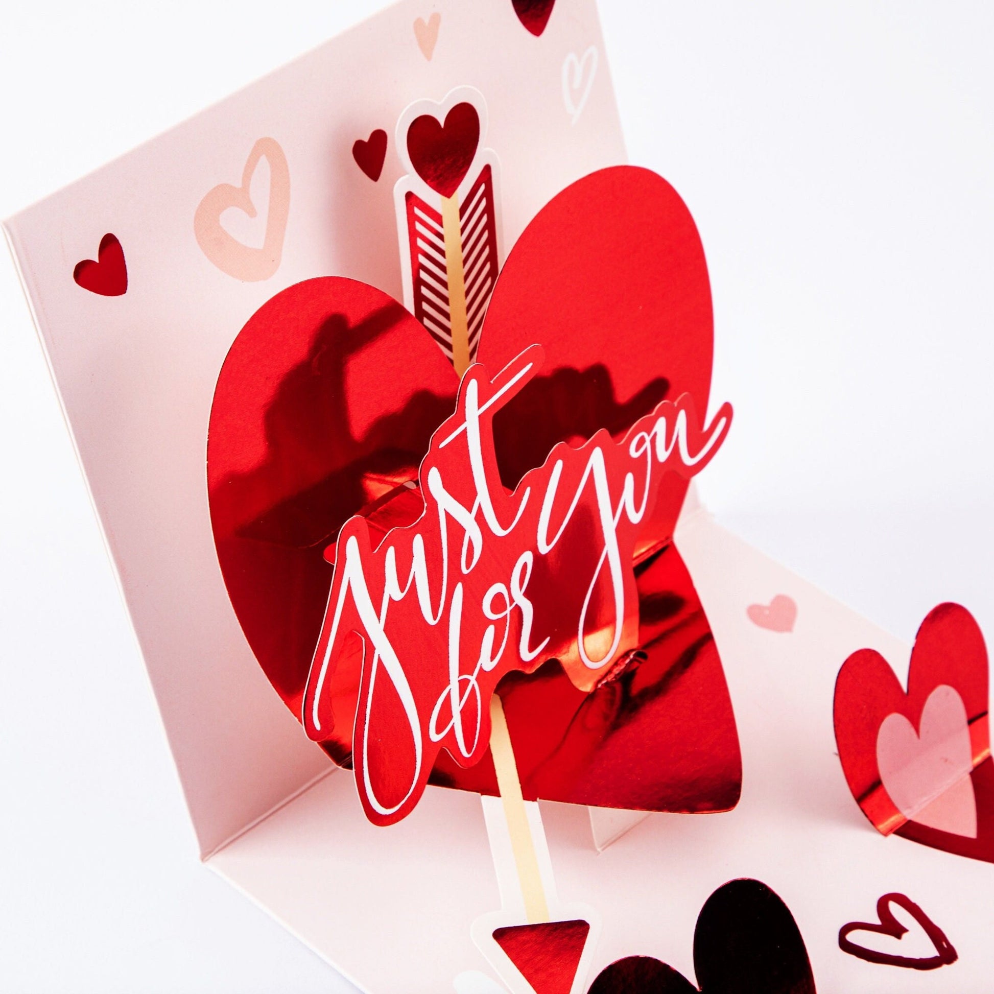 Arrow of Love - Pop Up Greeting Card with Envelope - Unique 3D Valentine's Day Card