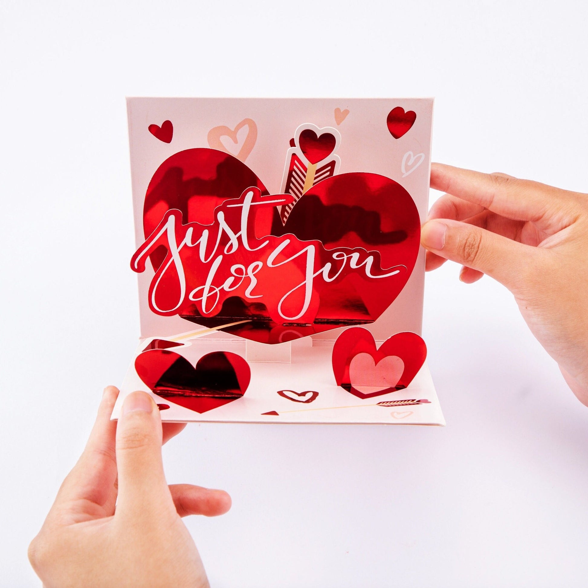 Arrow of Love - Pop Up Greeting Card with Envelope - Unique 3D Valentine's Day Card