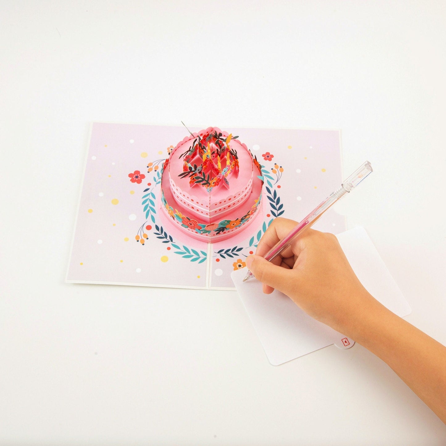 Blossom Bash Birthday Cake - Pop Up Birthday Card with Envelope - Unique 3D Birthday Greeting Card