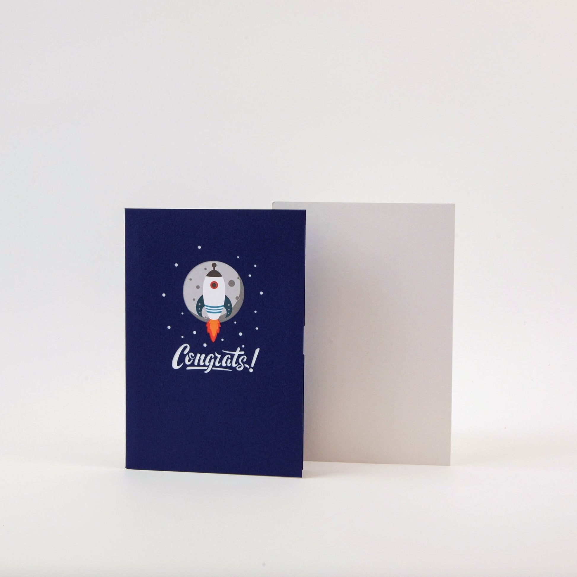 Rocket Congrats - Pop Up Greeting Card with Envelope - Unique 3D Greeting Card