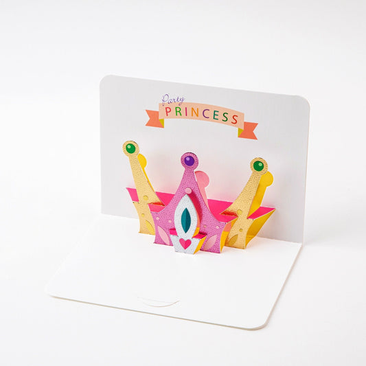 Party Princess - Pop Up Birthday Card with Envelope - Cute 3D Birthday Card