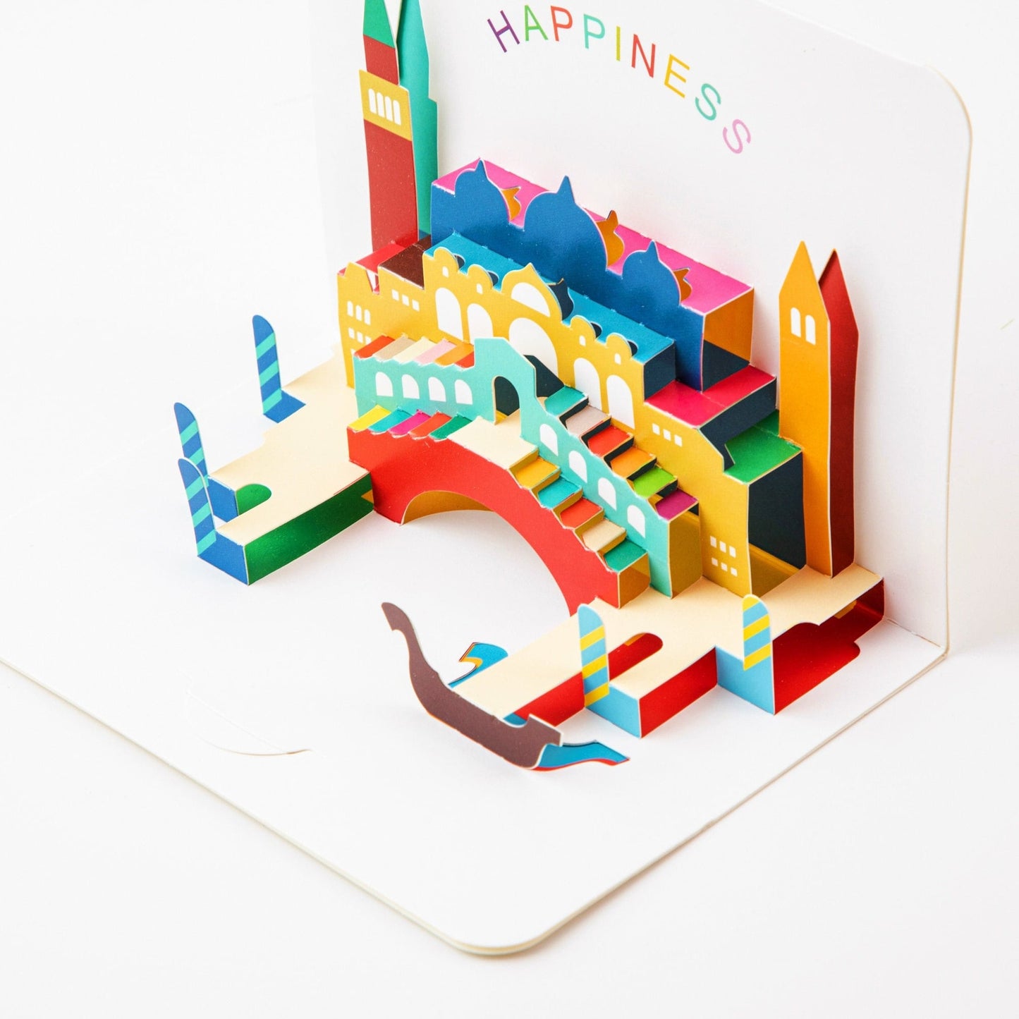 Bridges in Venice - Pop Up Greeting Card with Envelope - Cute 3D Greeting Card