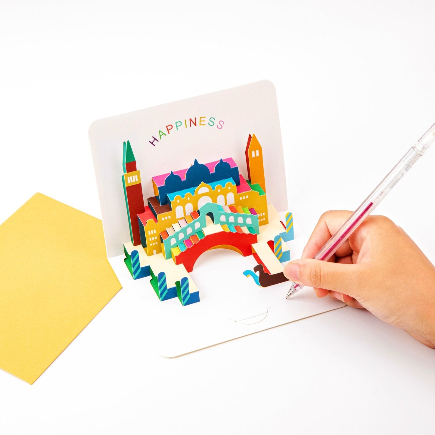 Bridges in Venice - Pop Up Greeting Card with Envelope - Cute 3D Greeting Card