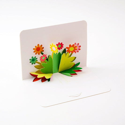 Floral Burst - Pop Up Greeting Card with Envelope - Cute 3D Flower Greeting Card