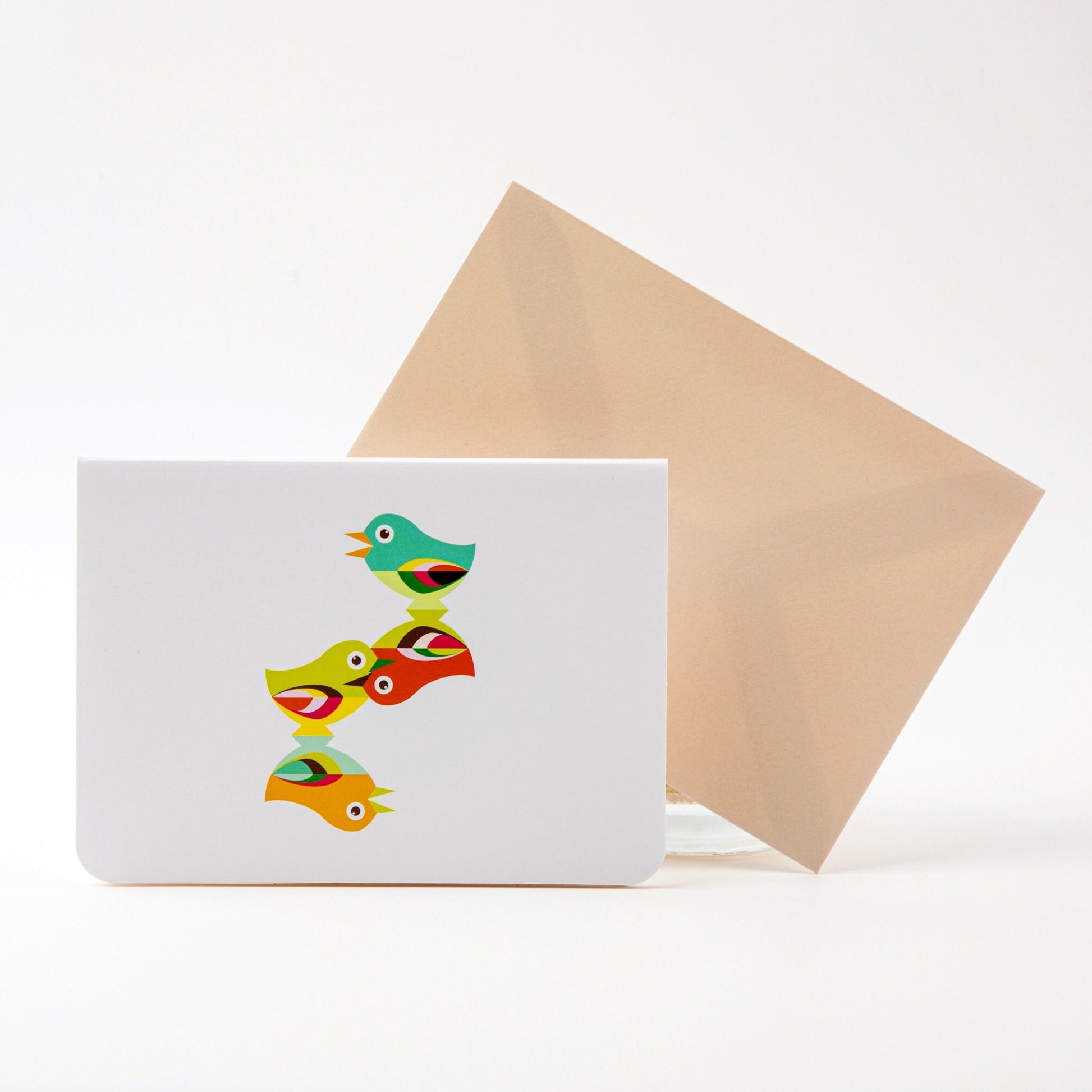 Chirping Birds - Pop Up Greeting Card with Envelope - Cute 3D Greeting Card