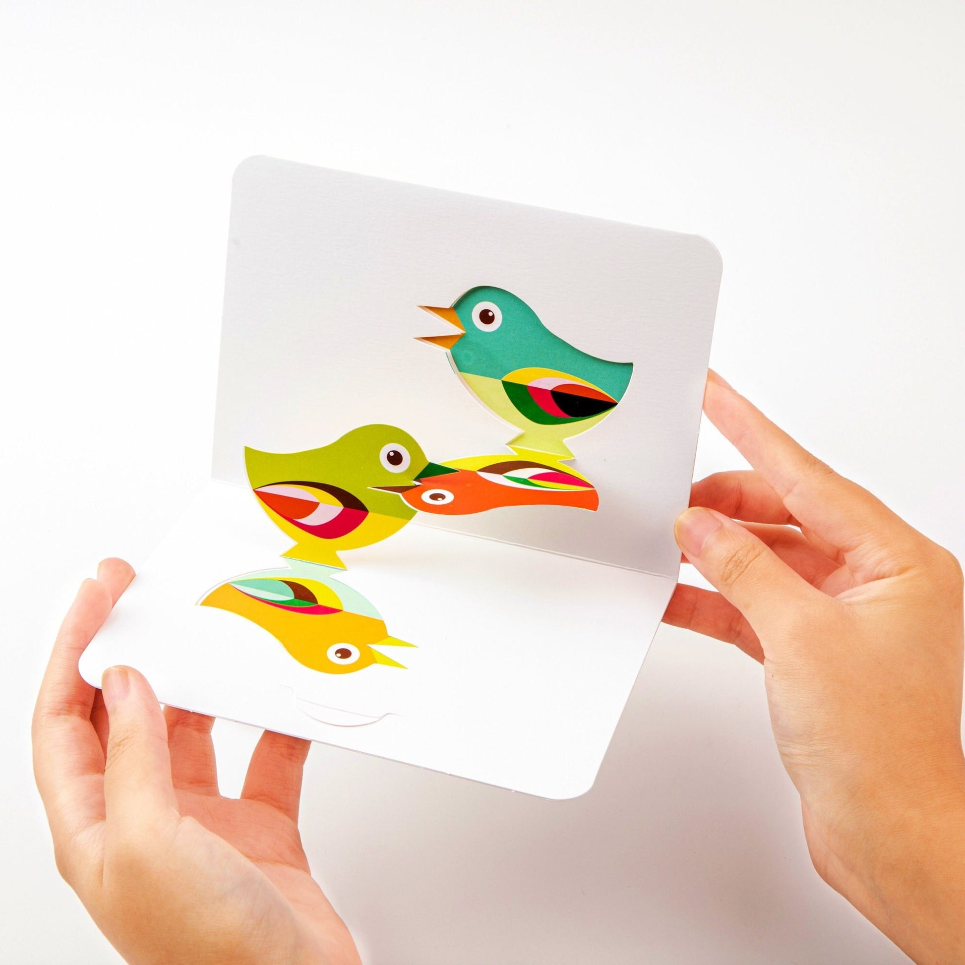 Chirping Birds - Pop Up Greeting Card with Envelope - Cute 3D Greeting Card