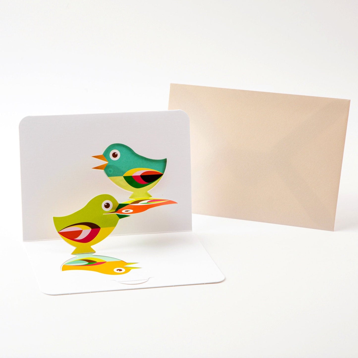 Chirping Birds - Pop Up Greeting Card with Envelope - Cute 3D Greeting Card