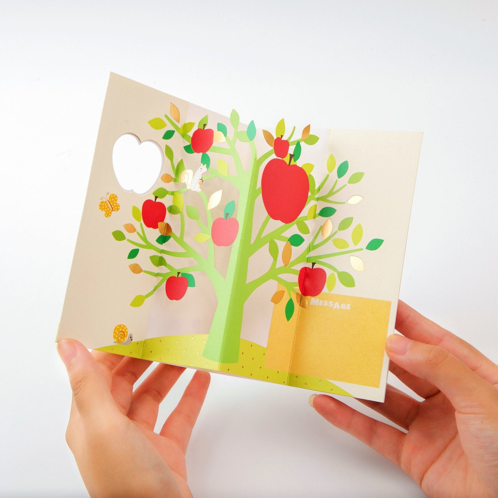 Apple Orchard - Pop Up Greeting Card with Envelope - Cute Greeting Card