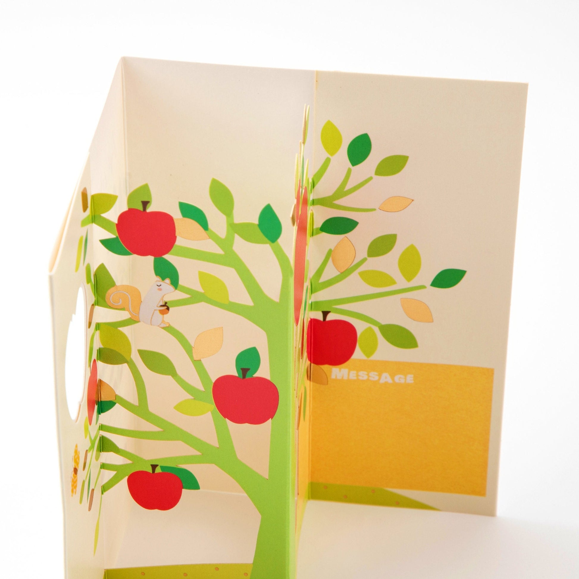 Apple Orchard - Pop Up Greeting Card with Envelope - Cute Greeting Card