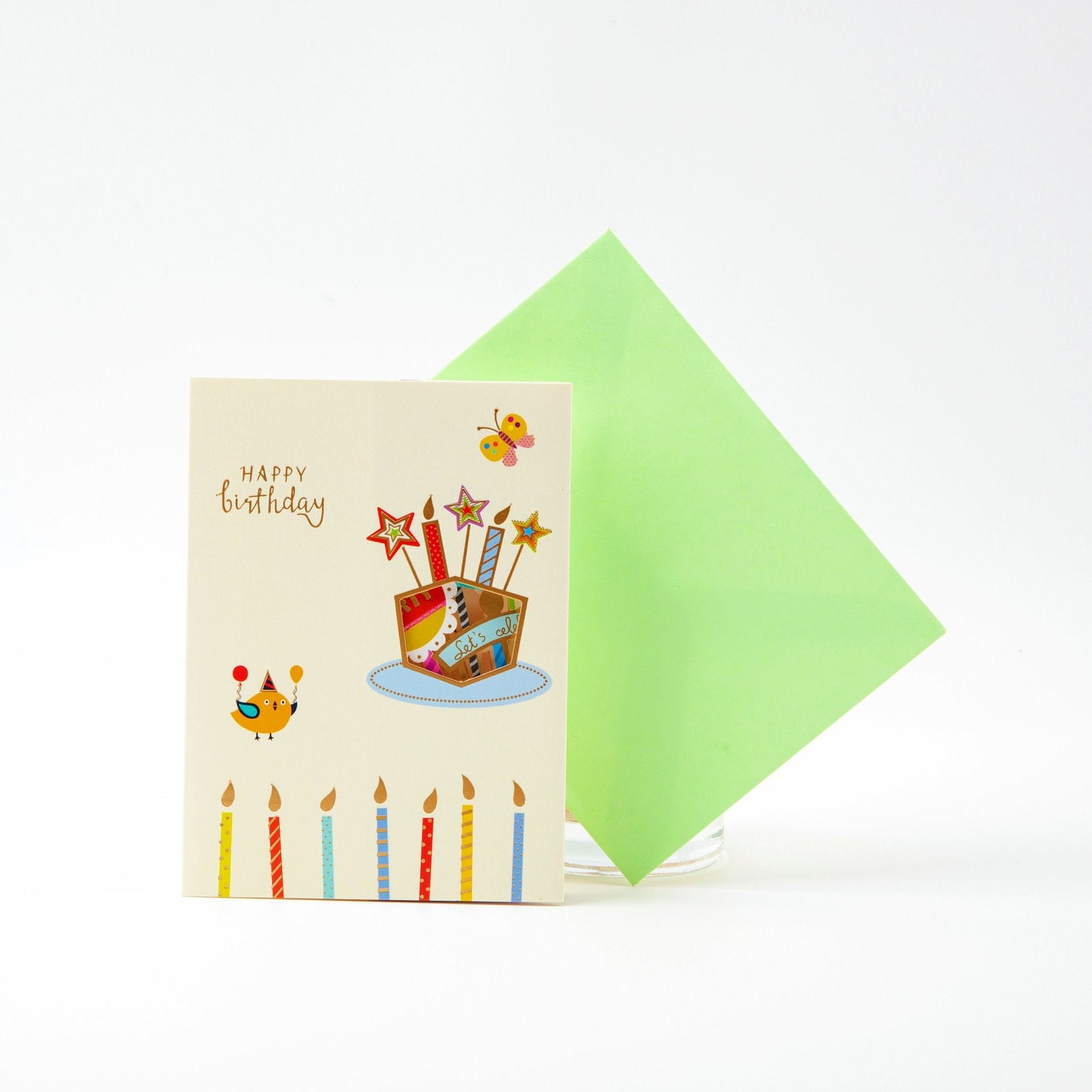 Cute Happy Birthday Cake Card - Pop Up Birthday Card with Envelope - Unique Greeting Card