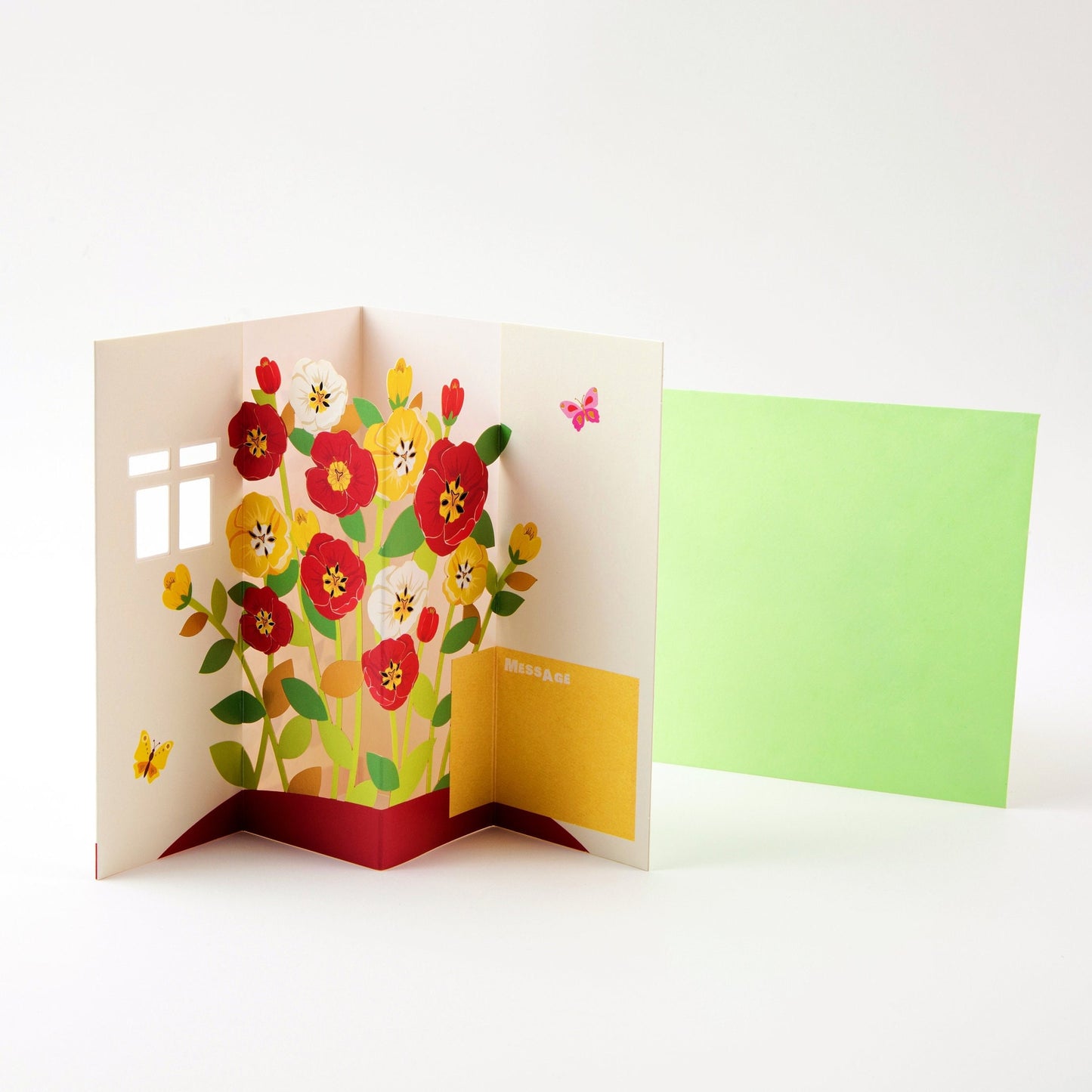 Garden Nook - Pop Up Flower Greeting Card with Envelope - Cute Floral Greeting Card