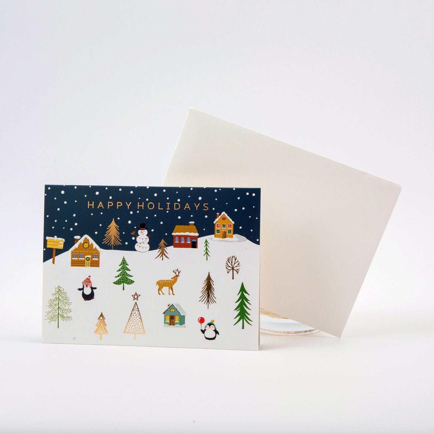 Serene Arctic House - Merry Christmas Pop Up Greeting Card with Envelope - Unique 3D Holiday Greeting Card