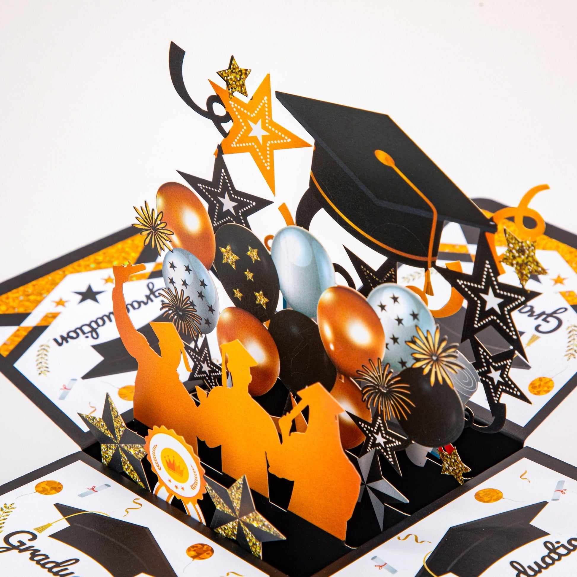 Graduation Celebration - Pop Up Graduation Card with Envelope - Unique 3D Congrats Card