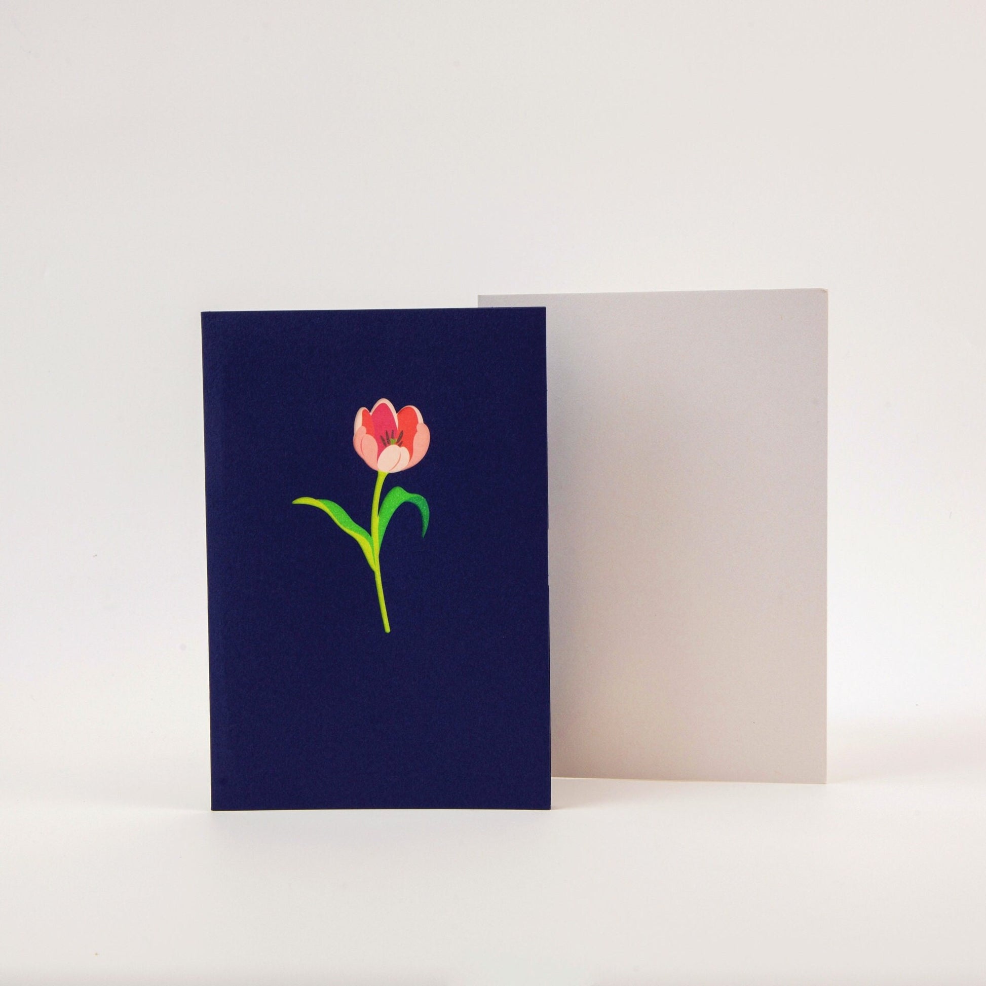 Spring Tulip Bouquet - Pop Up Flower Greeting Card with Envelope - Unique 3D Floral Greeting Card