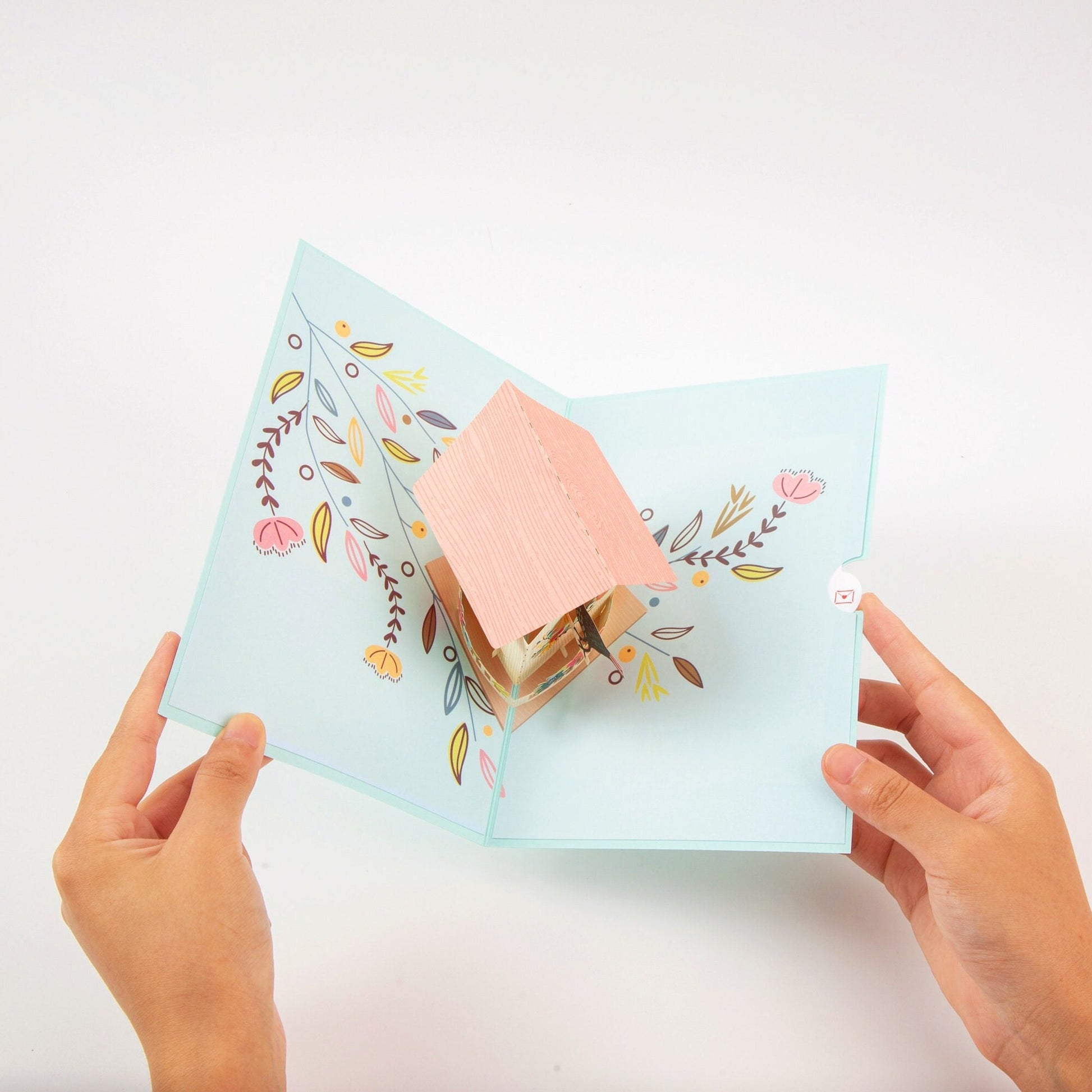 Heartfelt Nest - Pop Up Greeting Card with Envelope - Unique 3D Greeting Card