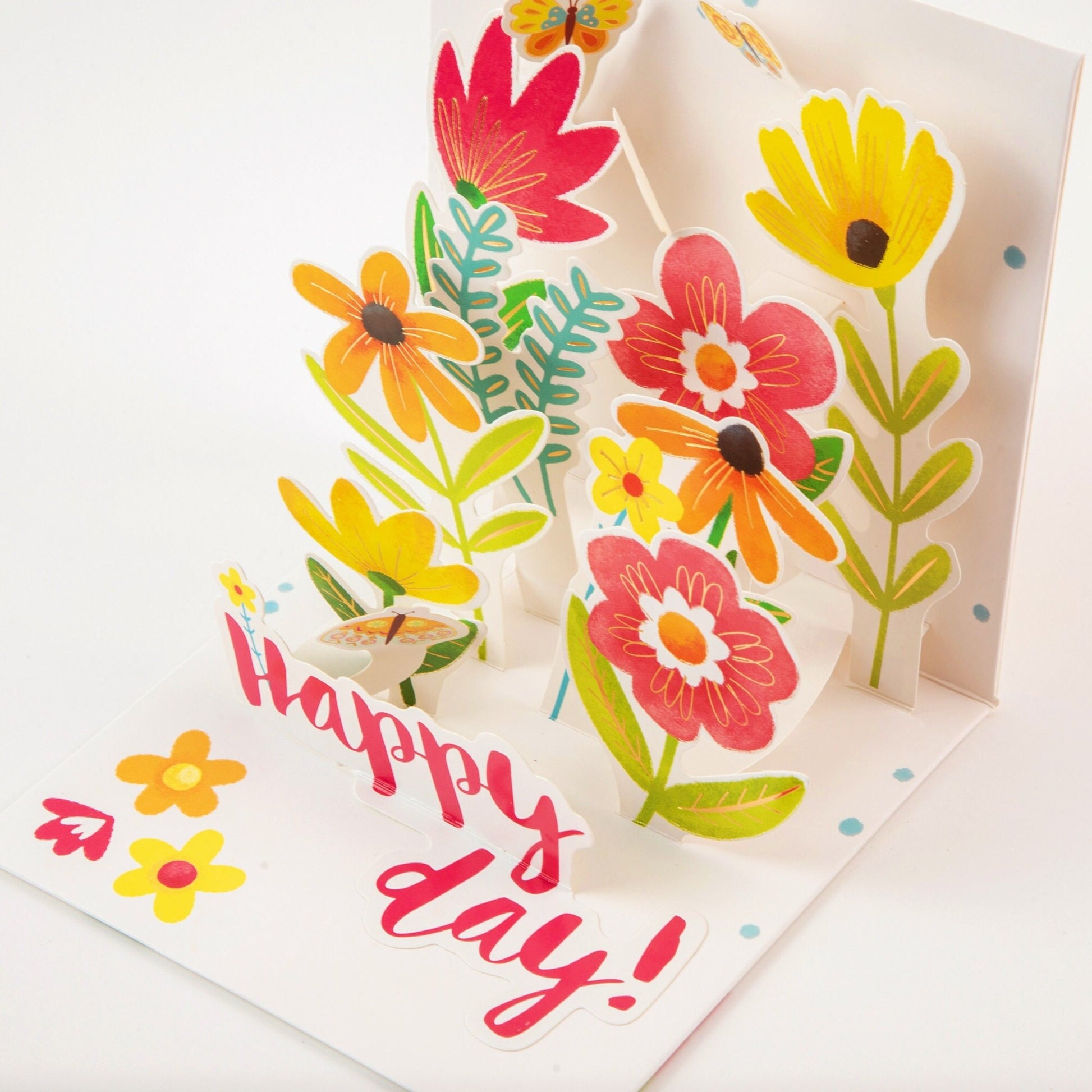 Blooming Wishes - Flower Pop Up Greeting Card with Envelope - Unique 3D Greeting Card