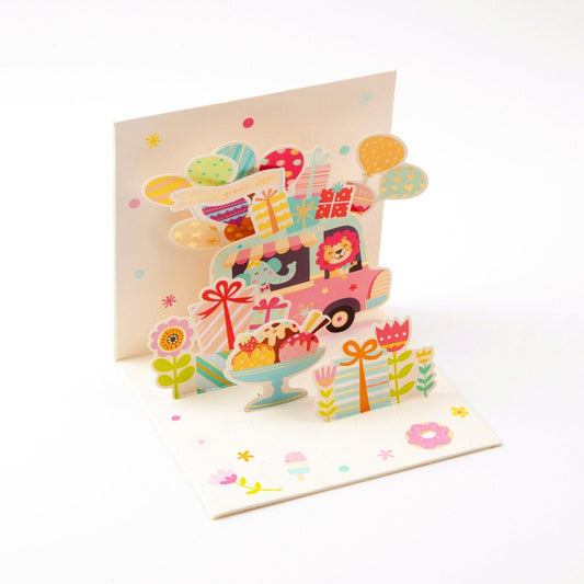 Surprise Picnic - Pop Up Birthday Card with Envelope - Unique 3D Birthday Greeting Card