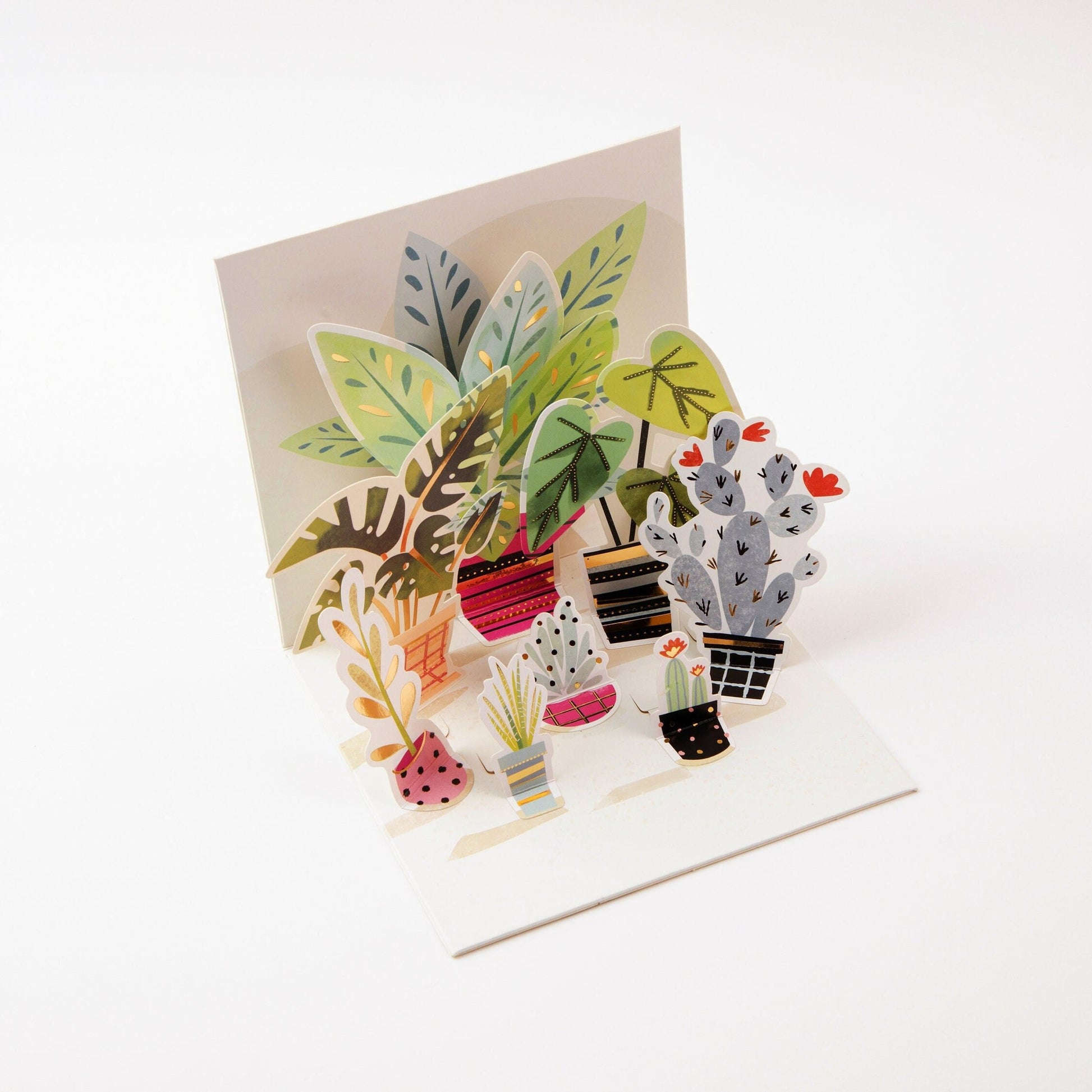 Green World - Pop Up Greeting Card with Envelope - Unique 3D Greeting Card