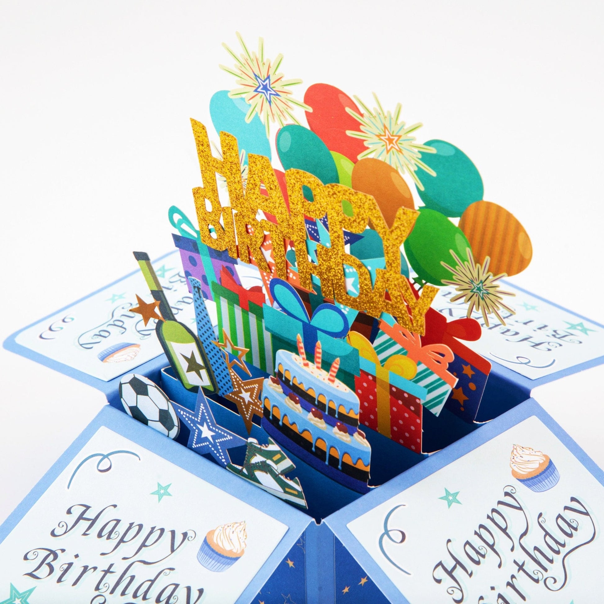 Happy Birthday Surprise Box - Pop Up Birthday Card with Envelope - Unique 3D Birthday Greeting Card