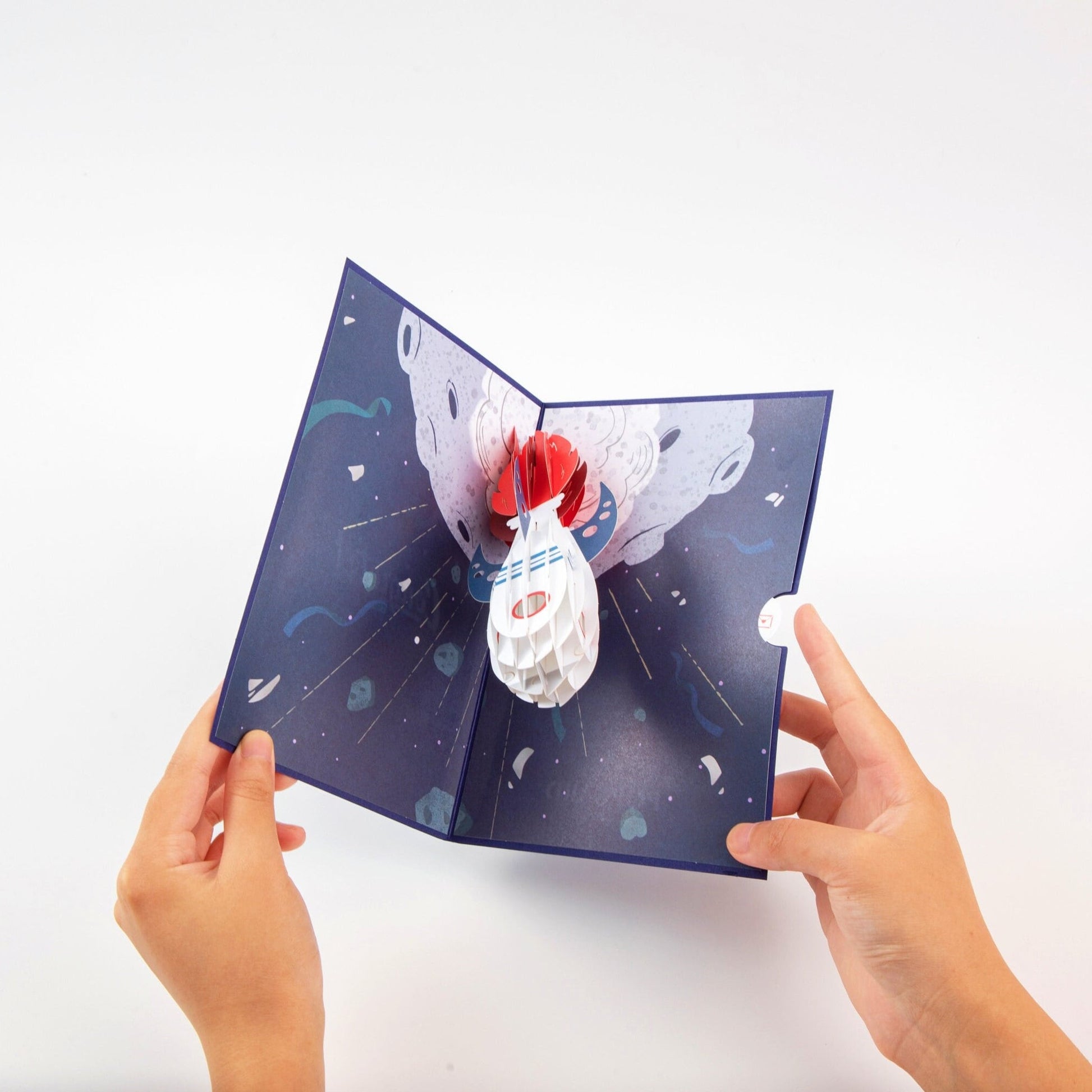 Rocket Congrats - Pop Up Greeting Card with Envelope - Unique 3D Greeting Card