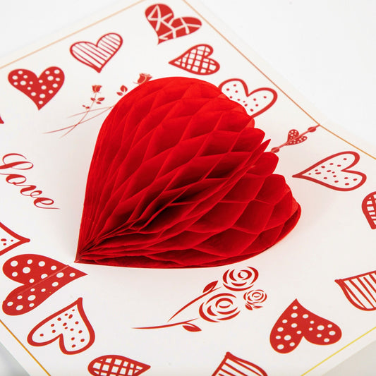 My Bold Heart - Pop Up Valentine's Day Card with Envelope - Unique 3D Love Card