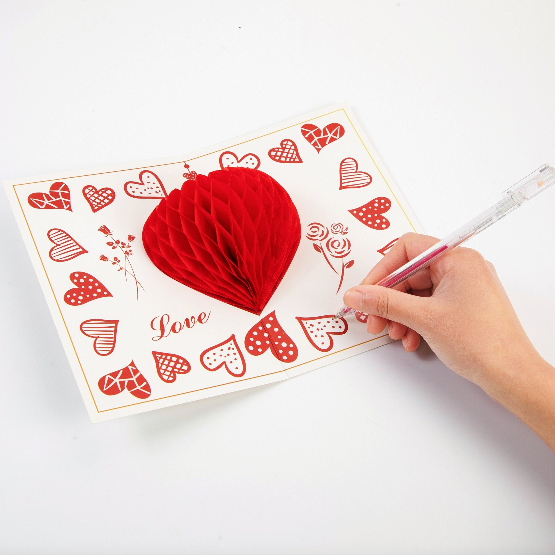 My Bold Heart - Pop Up Valentine's Day Card with Envelope - Unique 3D Love Card