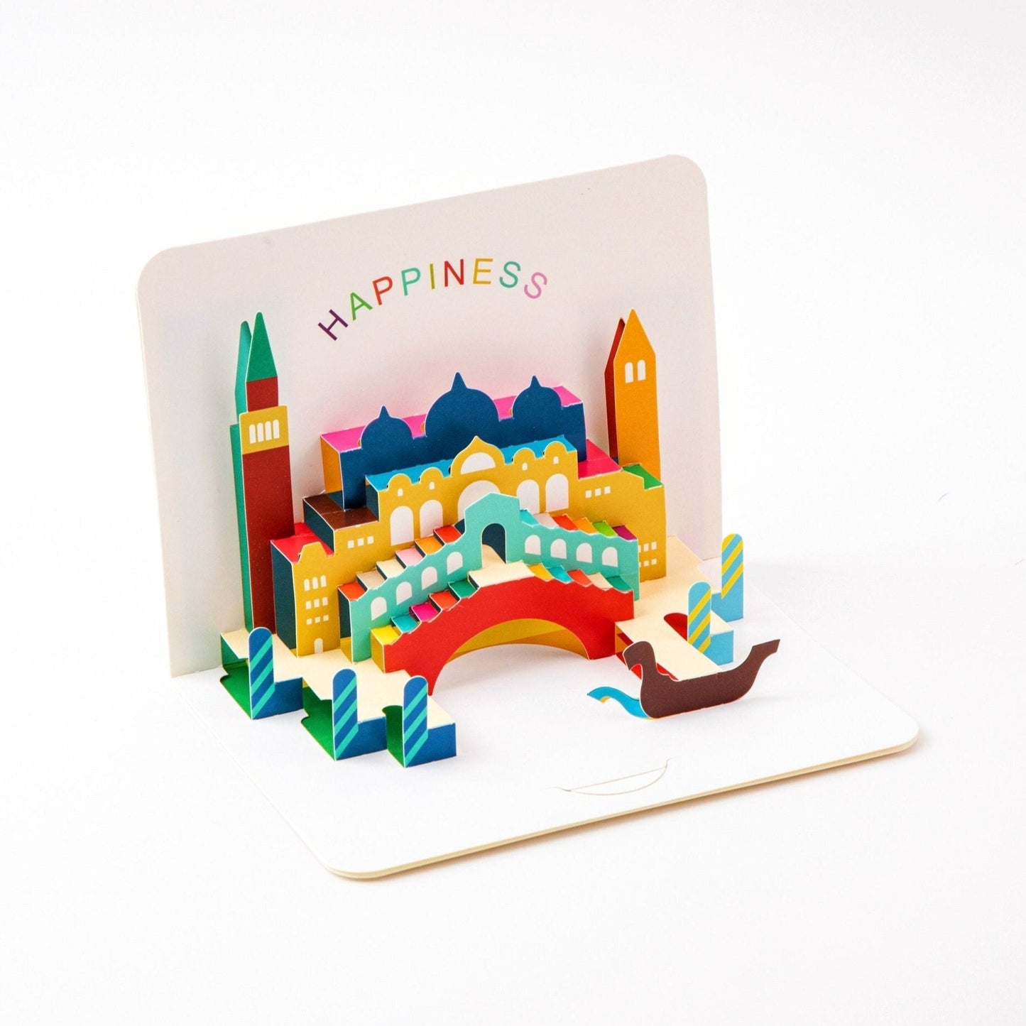 Bridges in Venice - Pop Up Greeting Card with Envelope - Cute 3D Greeting Card