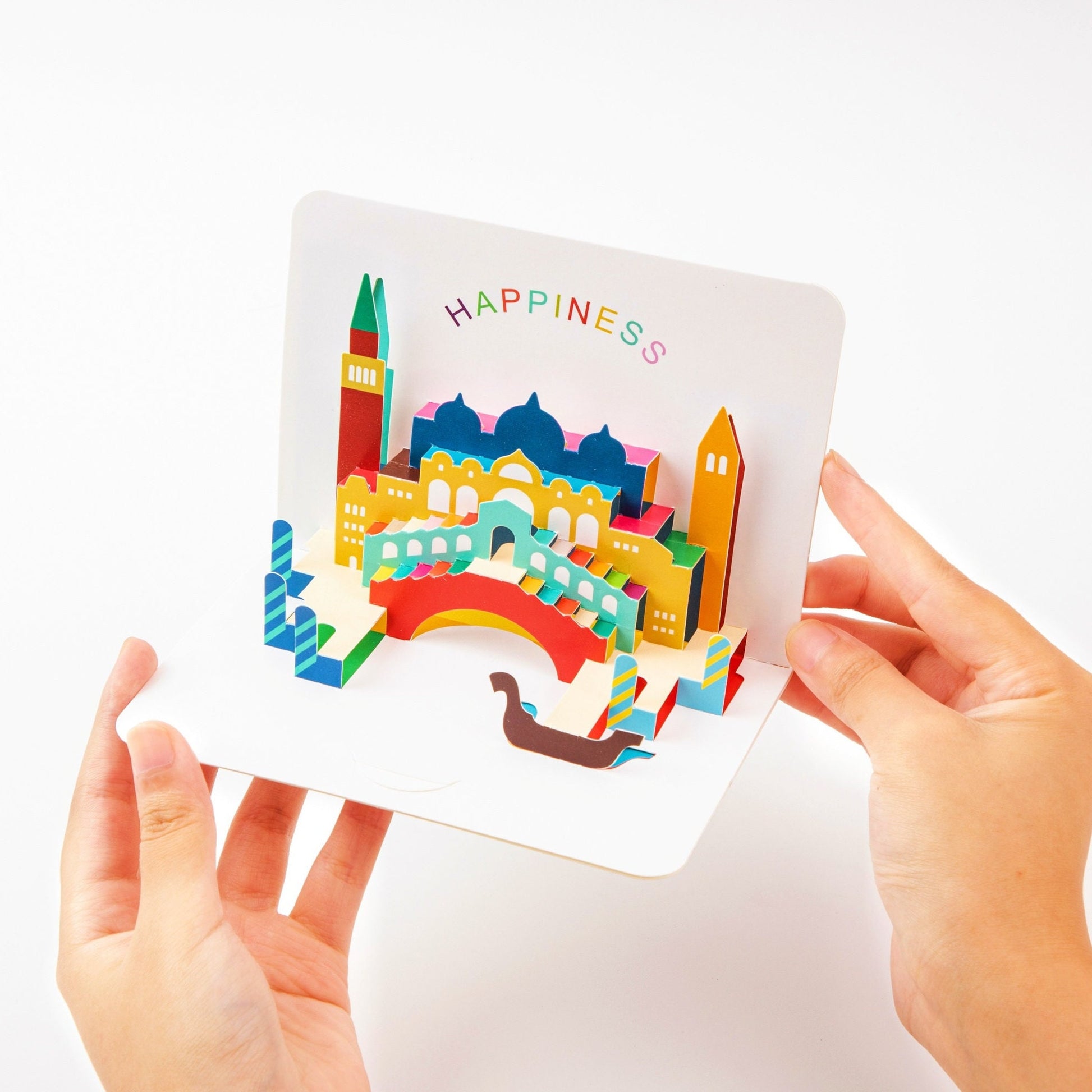 Bridges in Venice - Pop Up Greeting Card with Envelope - Cute 3D Greeting Card