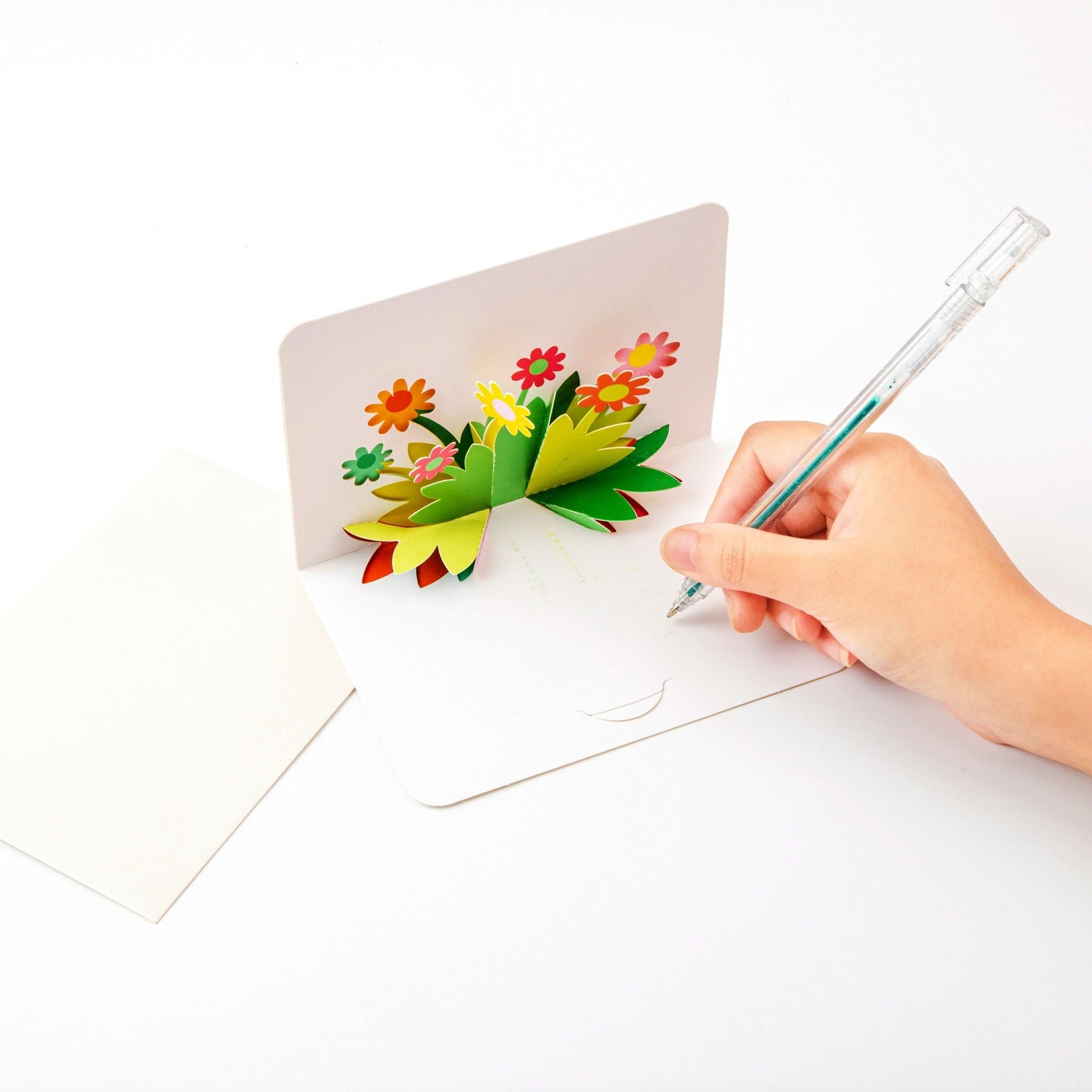 Floral Burst - Pop Up Greeting Card with Envelope - Cute 3D Flower Greeting Card