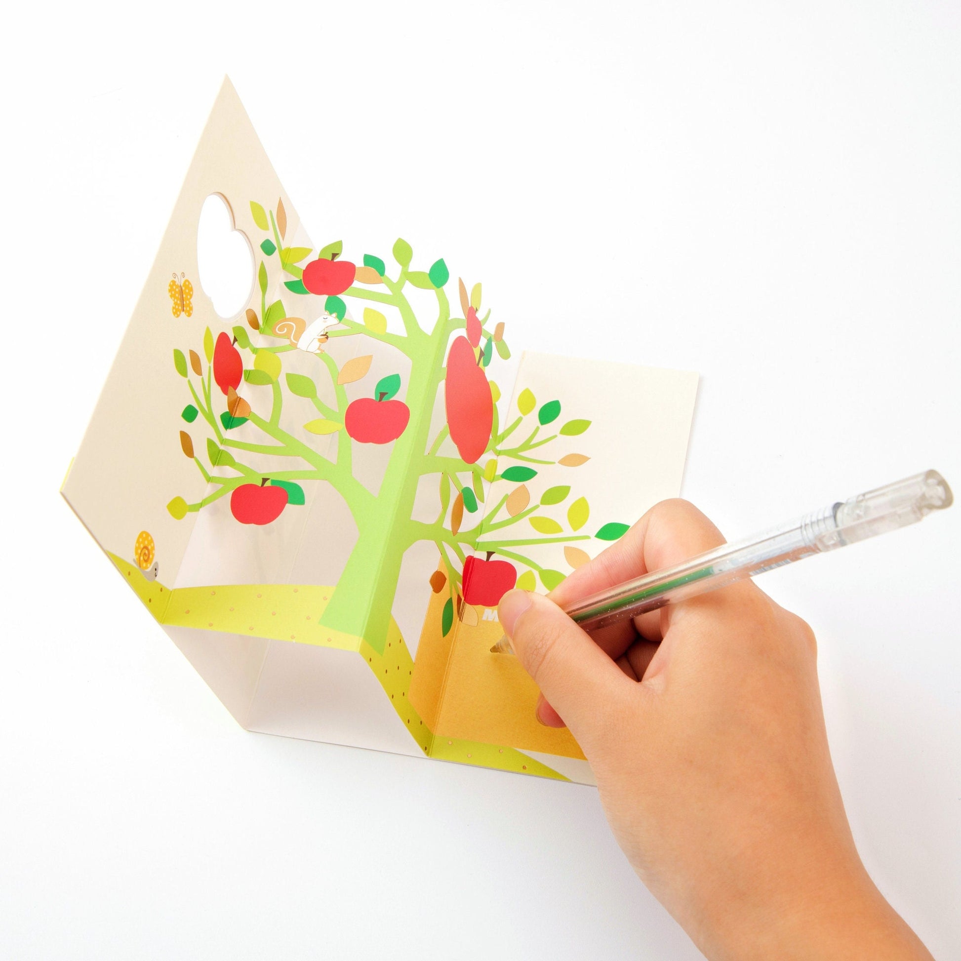 Apple Orchard - Pop Up Greeting Card with Envelope - Cute Greeting Card