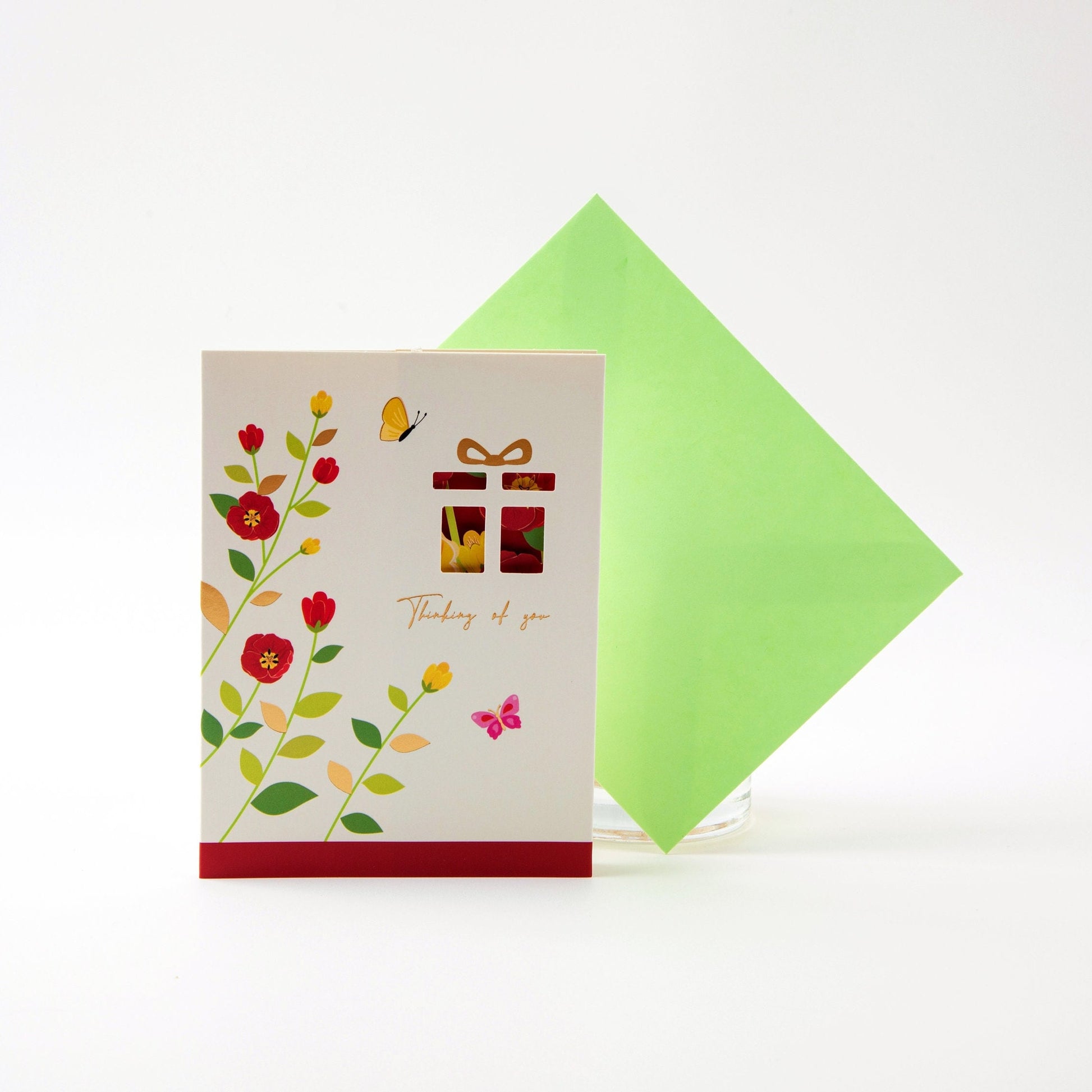 Garden Nook - Pop Up Flower Greeting Card with Envelope - Cute Floral Greeting Card