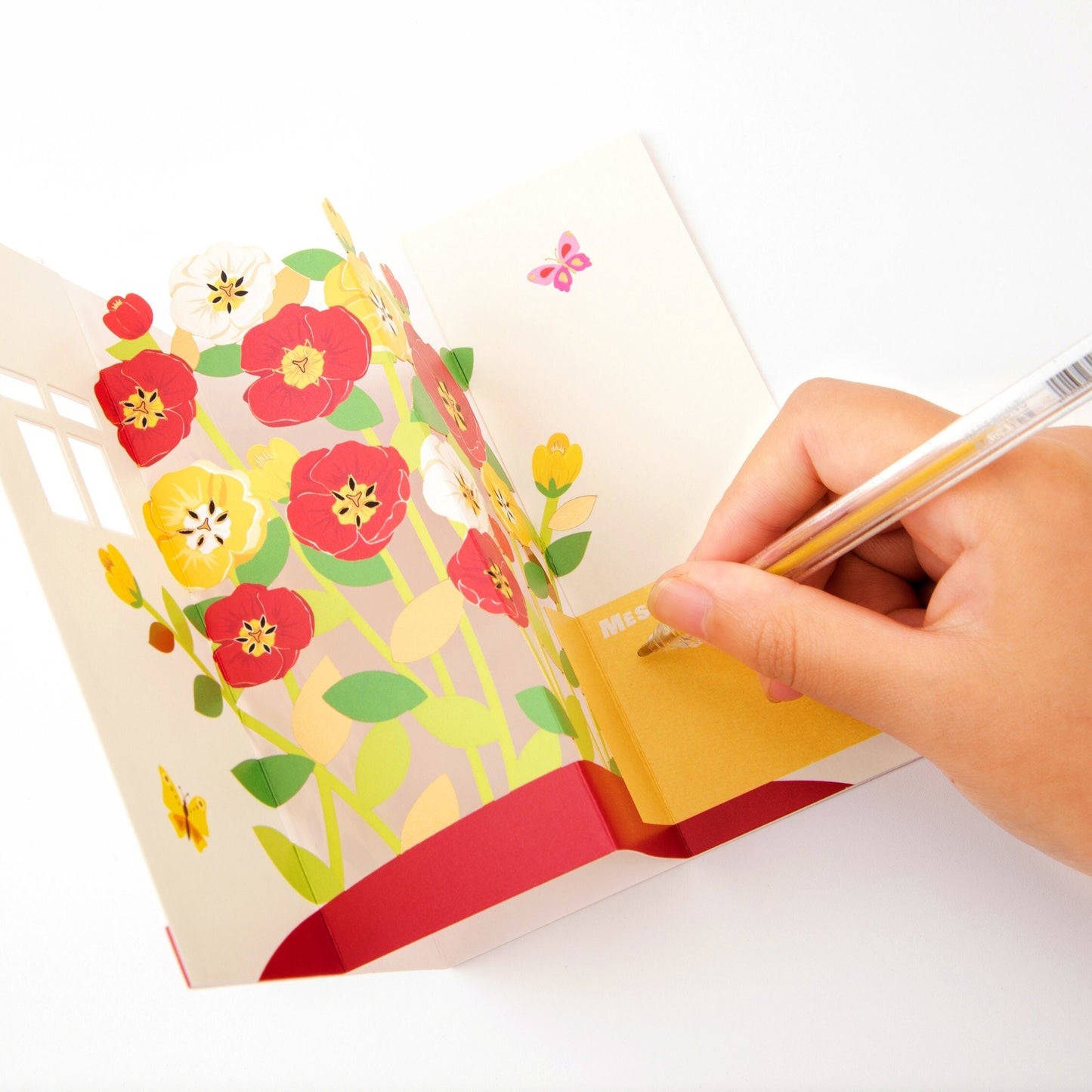 Garden Nook - Pop Up Flower Greeting Card with Envelope - Cute Floral Greeting Card