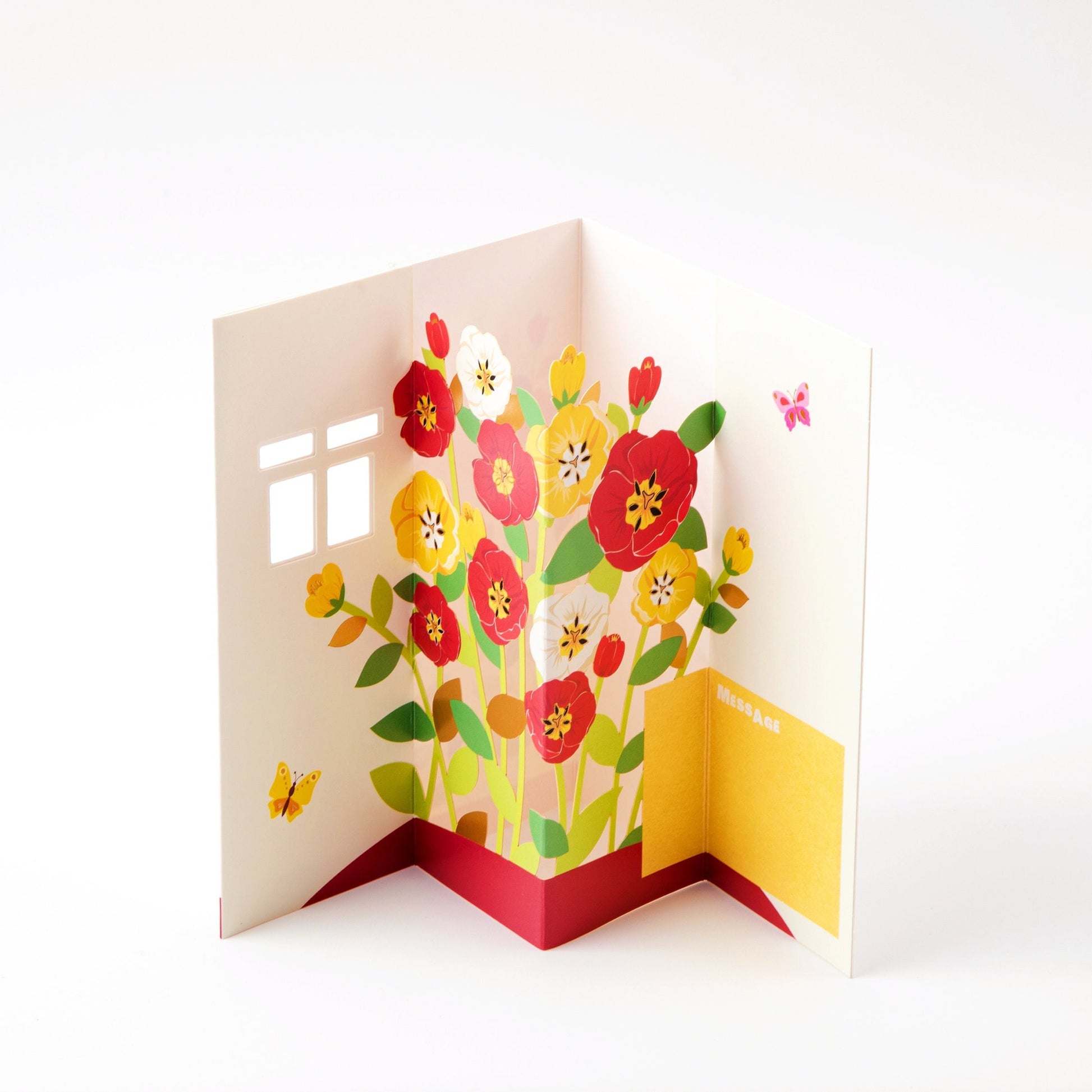 Garden Nook - Pop Up Flower Greeting Card with Envelope - Cute Floral Greeting Card