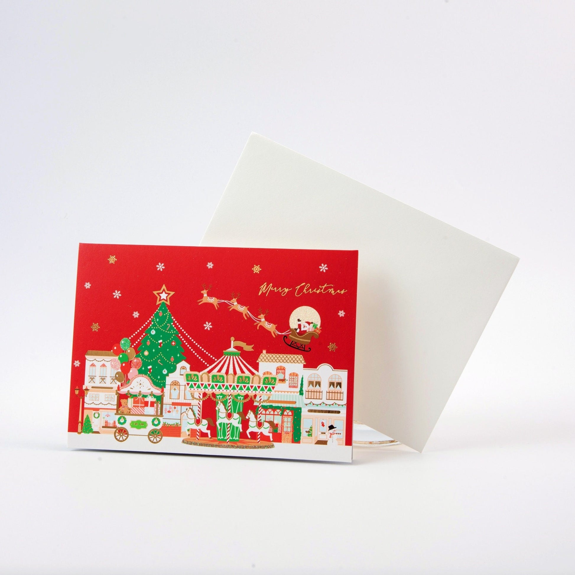 Winter Wonderland - Merry Christmas Pop Up Greeting Card with Envelope - Unique 3D Holiday Greeting Card