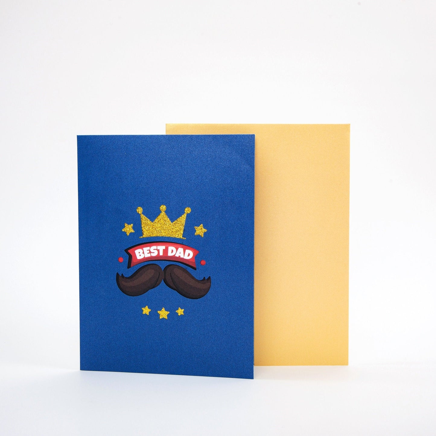 Best Dad - Pop Up Father's Day Card with Envelope - Unique 3D Greeting Card for Dad