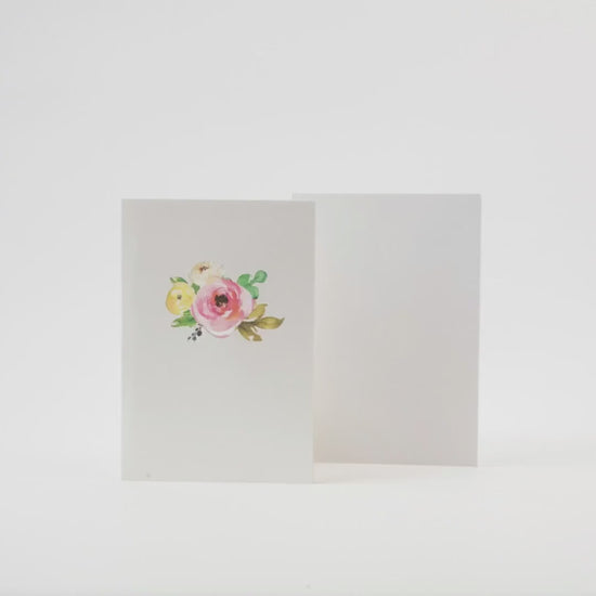 Graceful Rose Greeting Card - Pop Up Flower Greeting Card with Envelope - Unique 3D Floral Greeting Card