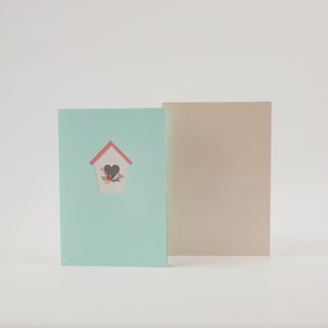 Heartfelt Nest - Pop Up Greeting Card with Envelope - Unique 3D Greeting Card