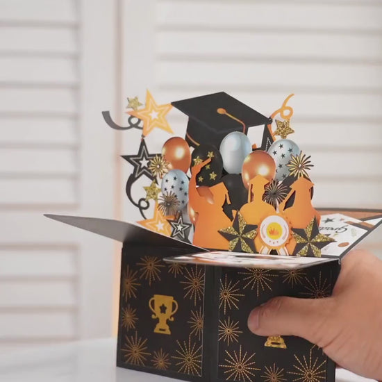 Graduation Celebration - Pop Up Graduation Card with Envelope - Unique 3D Congrats Card