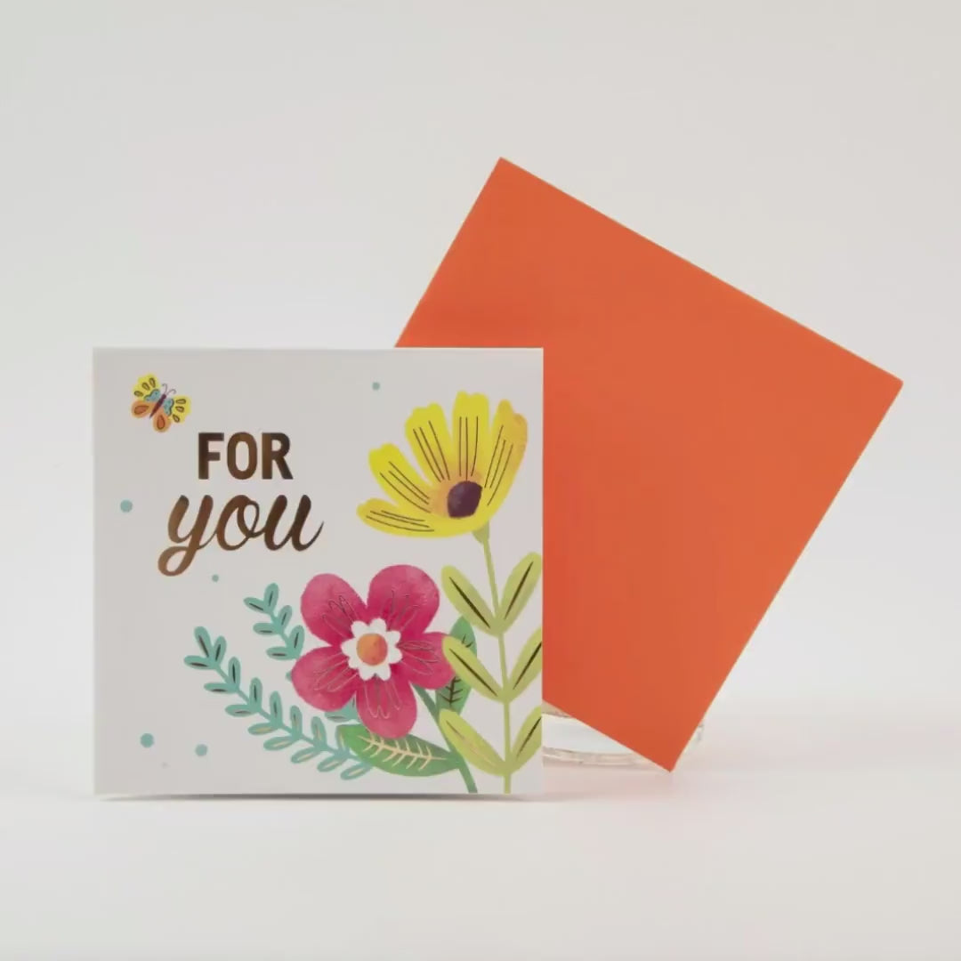 Blooming Wishes - Flower Pop Up Greeting Card with Envelope - Unique 3D Greeting Card