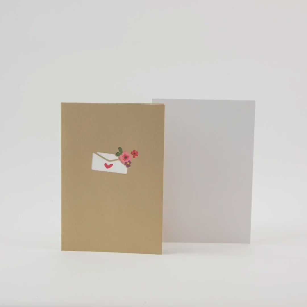 Sending Love From Afar - Pop Up Greeting Card with Envelope - Unique 3D Greeting Card