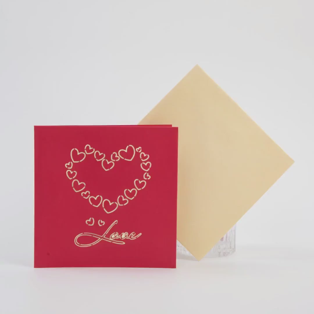 Romantic Love Tree - Pop Up Greeting Card - Unique 3D Greeting Card