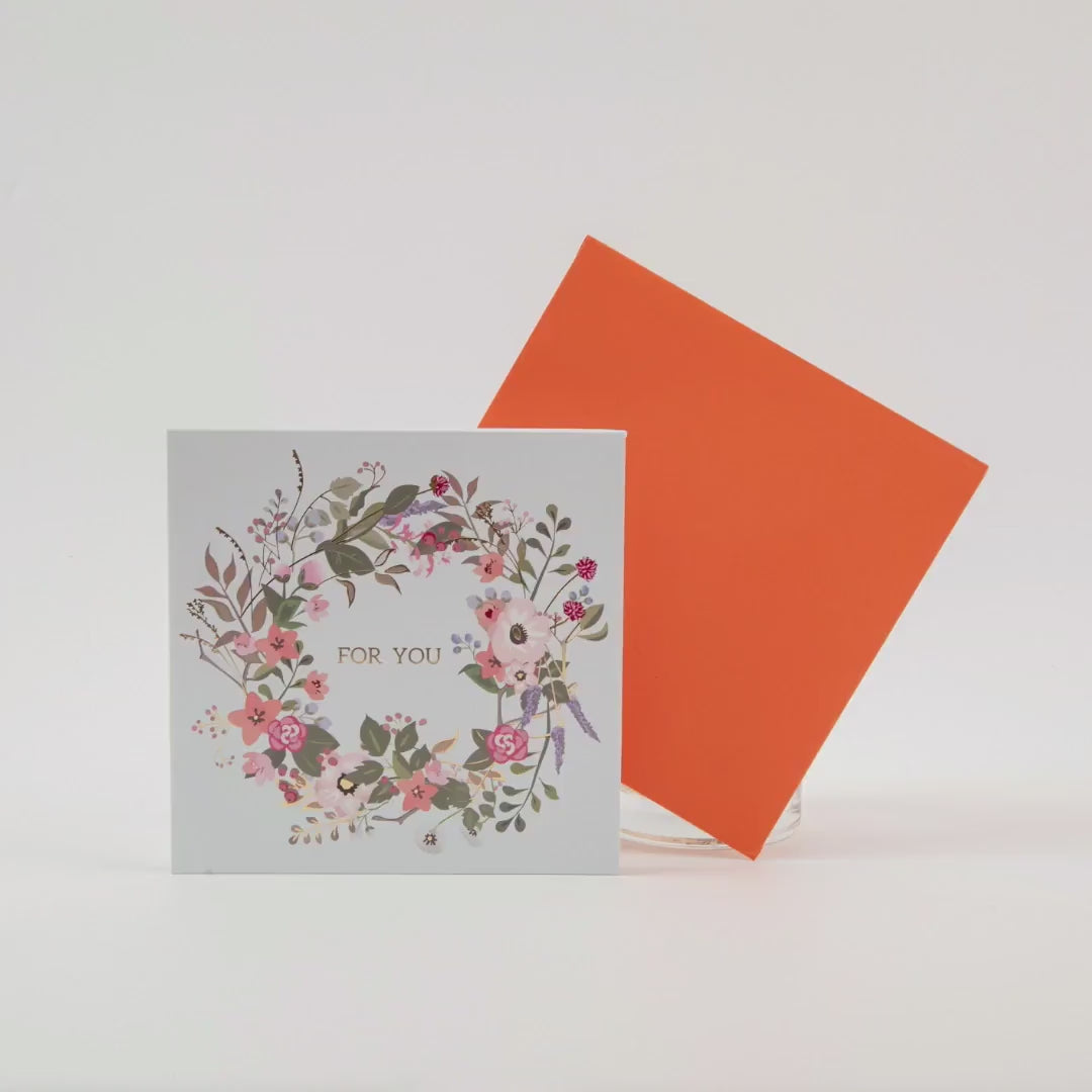 Floral Happiness - Pop Up Greeting Card with Envelope - Unique 3D Greeting Card