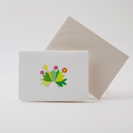 Floral Burst - Pop Up Greeting Card with Envelope - Cute 3D Flower Greeting Card